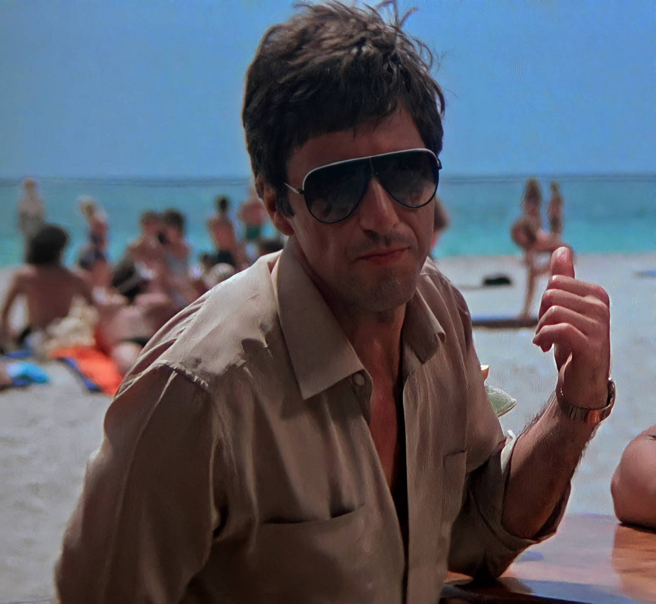 Al Pacino, Scarface, beach, HD Desktop Wallpaper