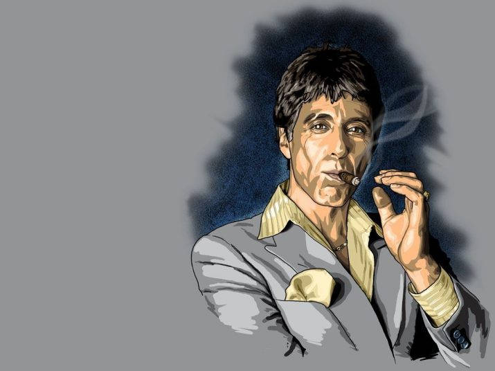 Al Pacino, Scarface, tuxedo, SD Desktop Wallpaper