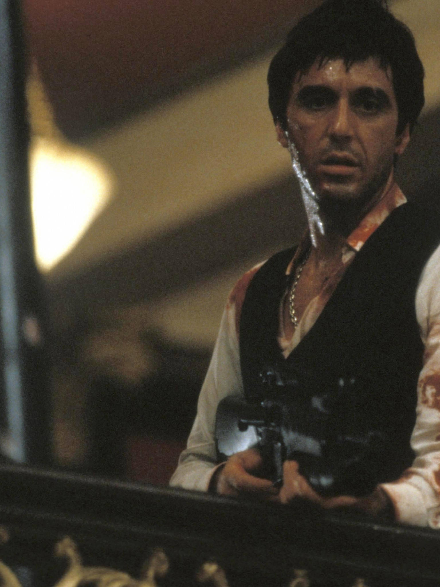 Al Pacino, Scarface, gun, Full HD Phone Wallpaper