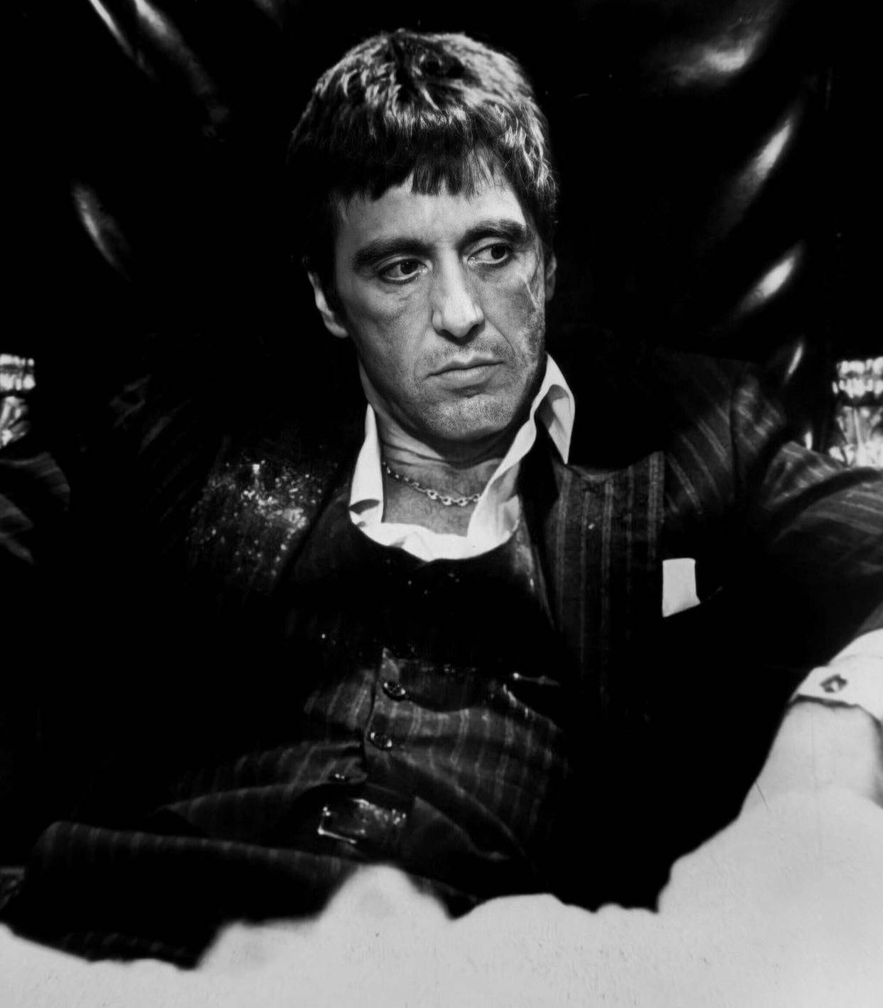 Al Pacino, Scarface, pinstripe suit, HD Phone Wallpaper