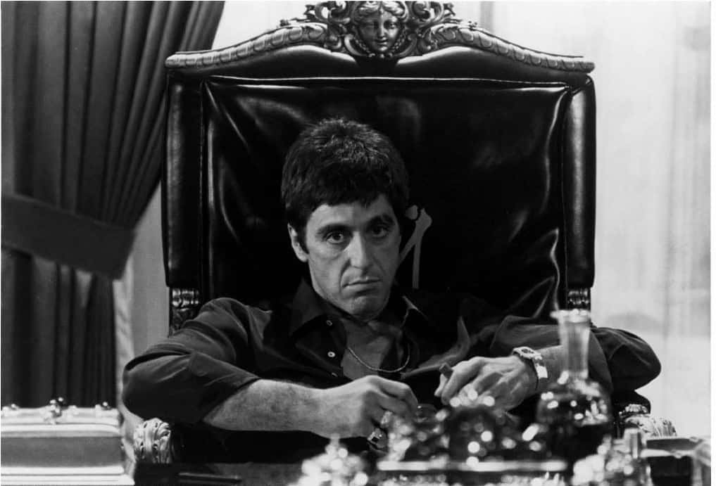 Scarface, Al Pacino, throne chair, SD Desktop Wallpaper