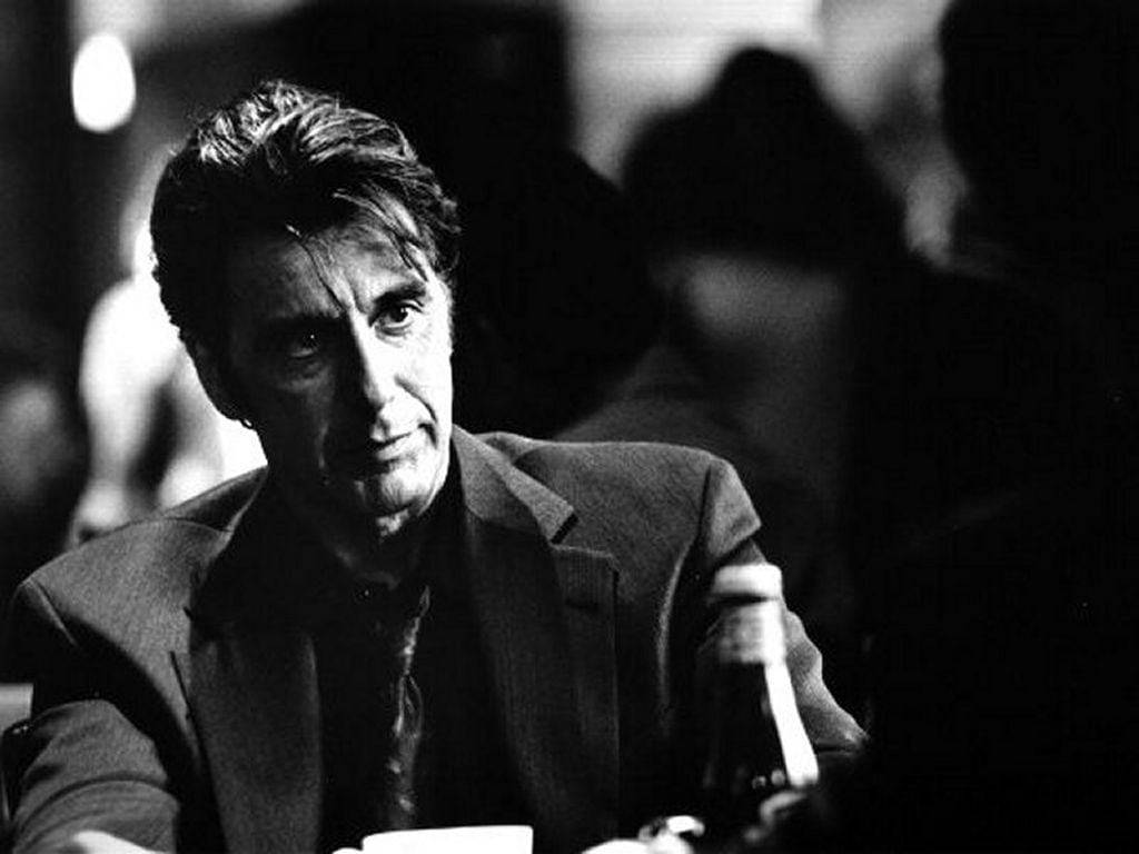 Al Pacino, suit, dimly lit table, SD Desktop Wallpaper