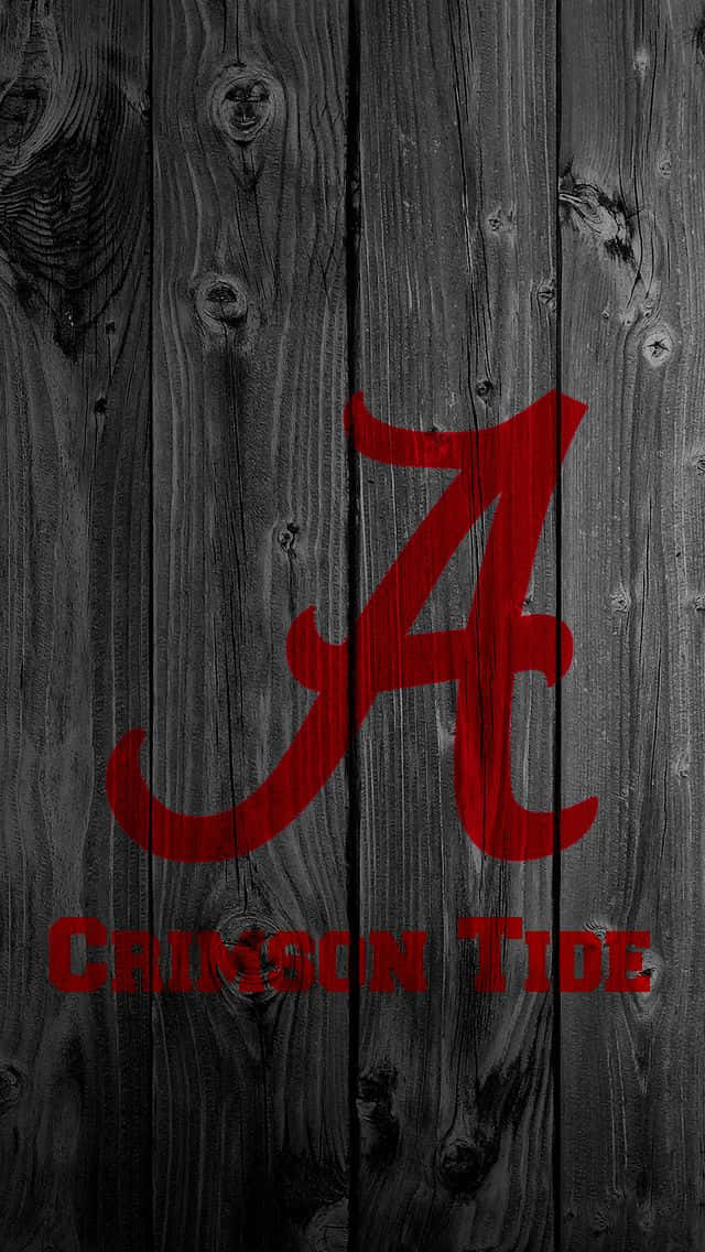 Alabama Crimson Tide, logo, red, SD Phone Wallpaper
