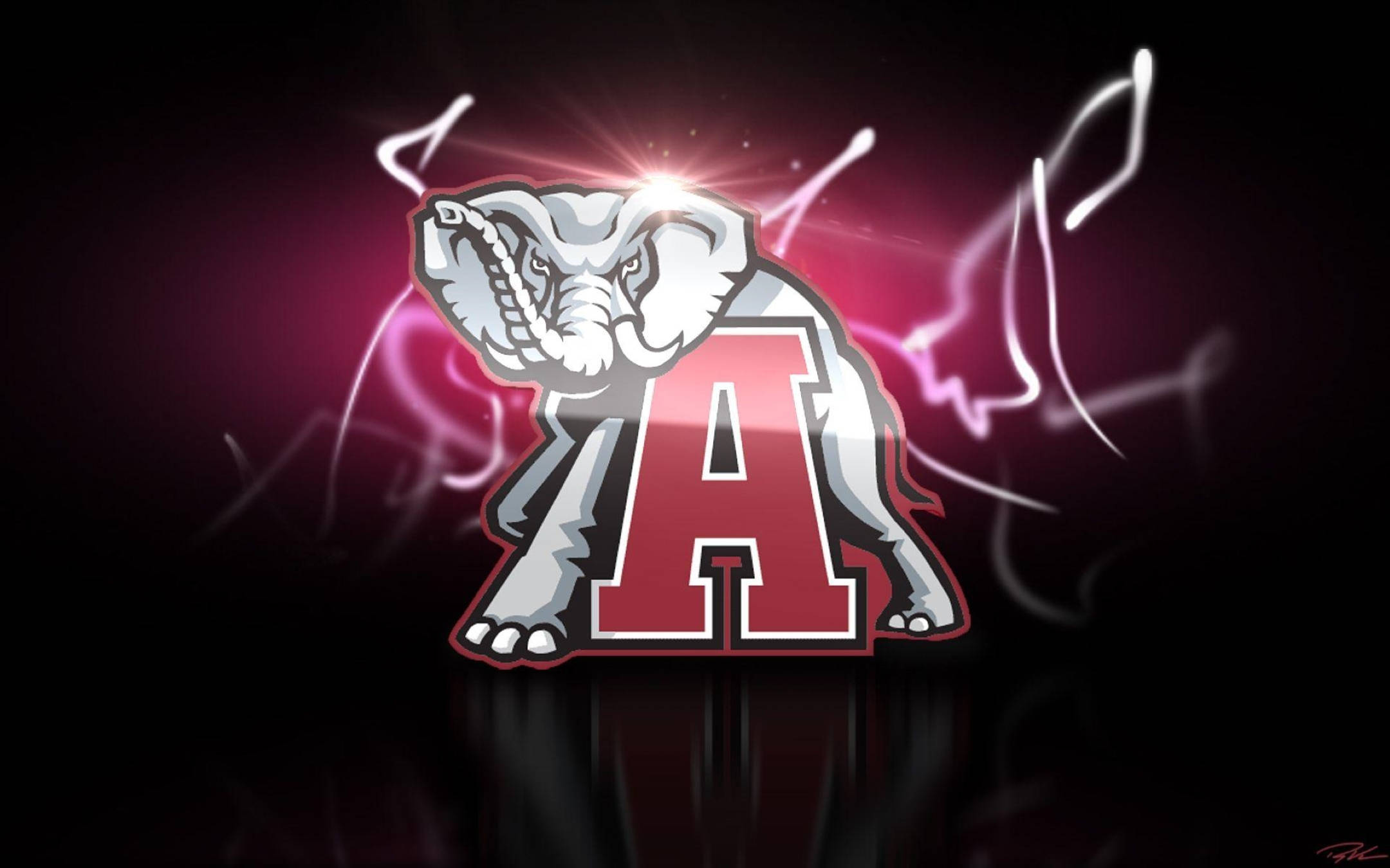 Alabama Crimson Tide, shining elephant, silver elephant, Full HD Desktop Wallpaper