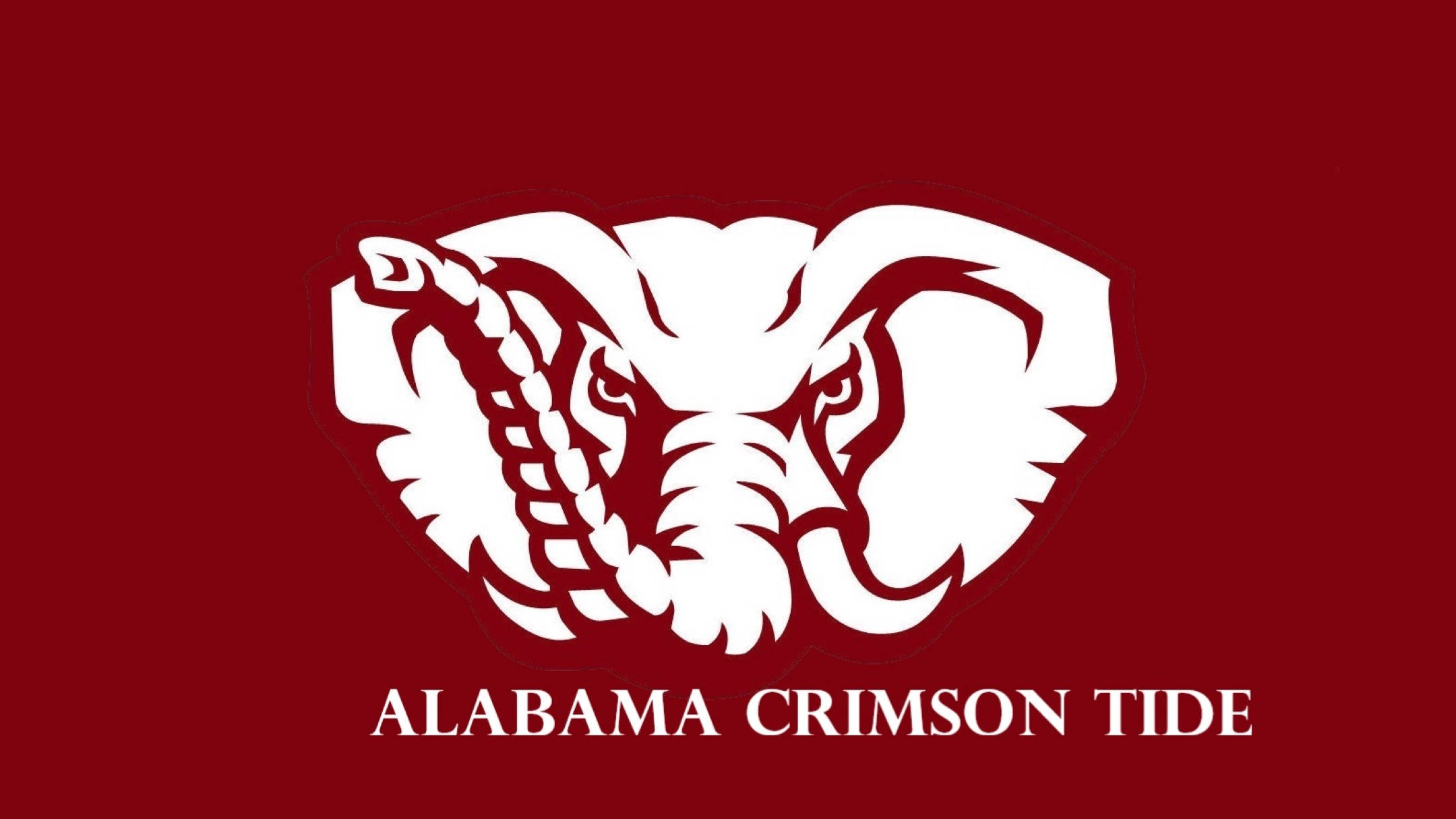 Alabama Crimson Tide, white elephant, braided rope, Full HD Desktop Wallpaper