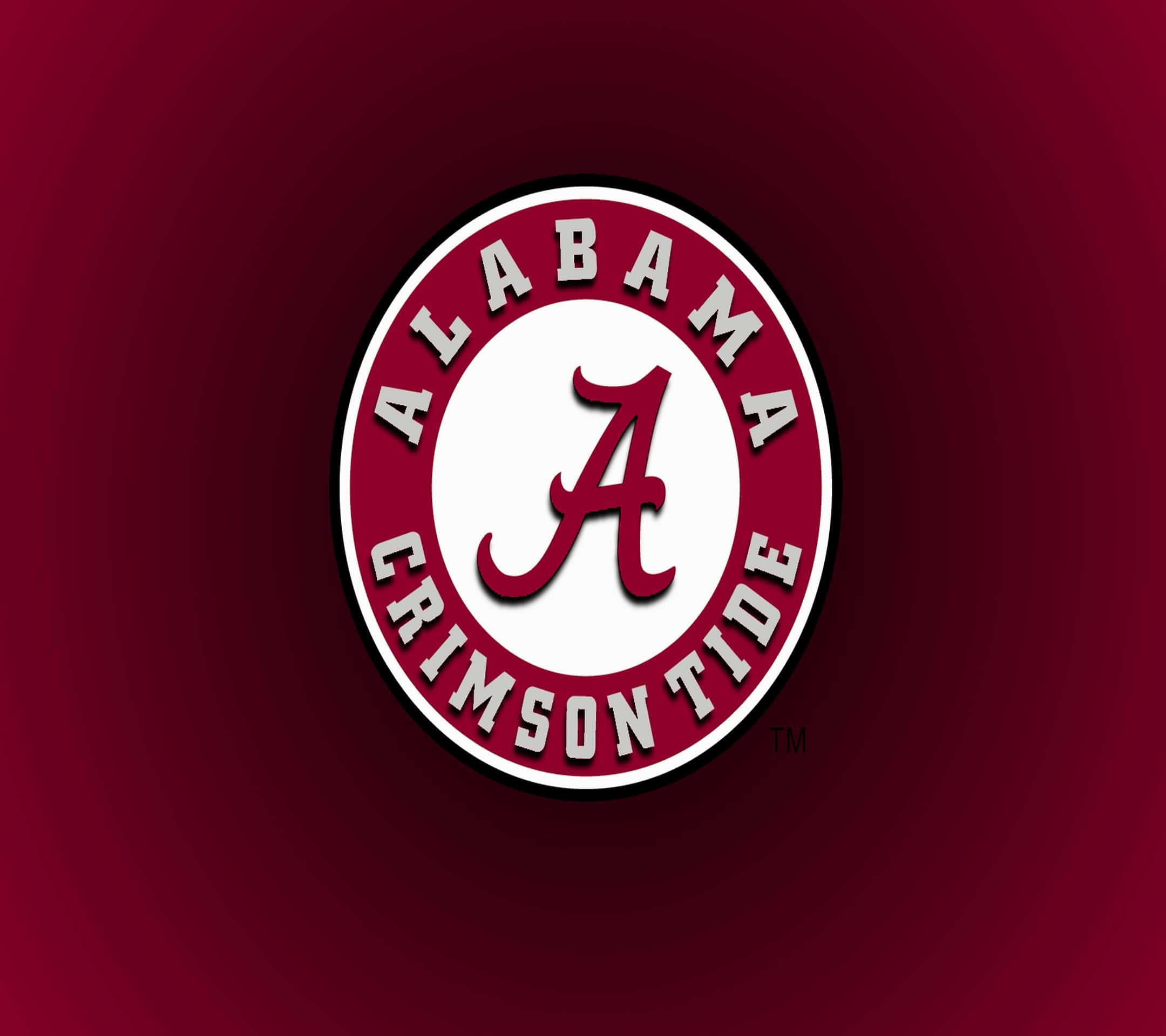 Alabama Football Logo, crimson, white, Full HD Desktop Wallpaper