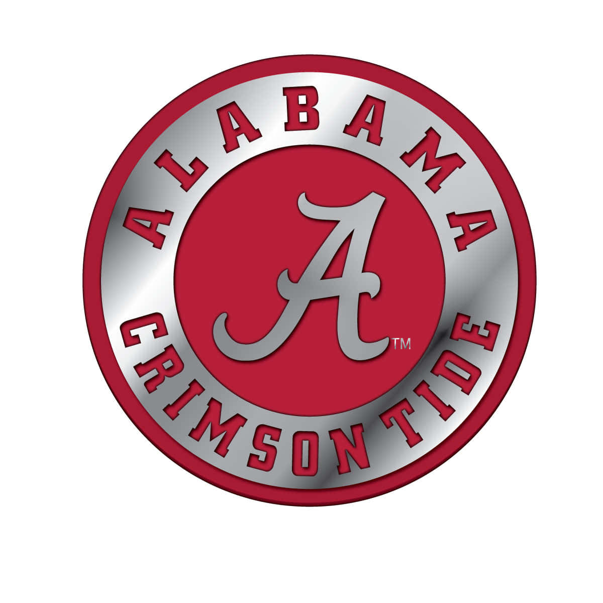 Alabama Football Logo, crimson, silver, SD Desktop Wallpaper