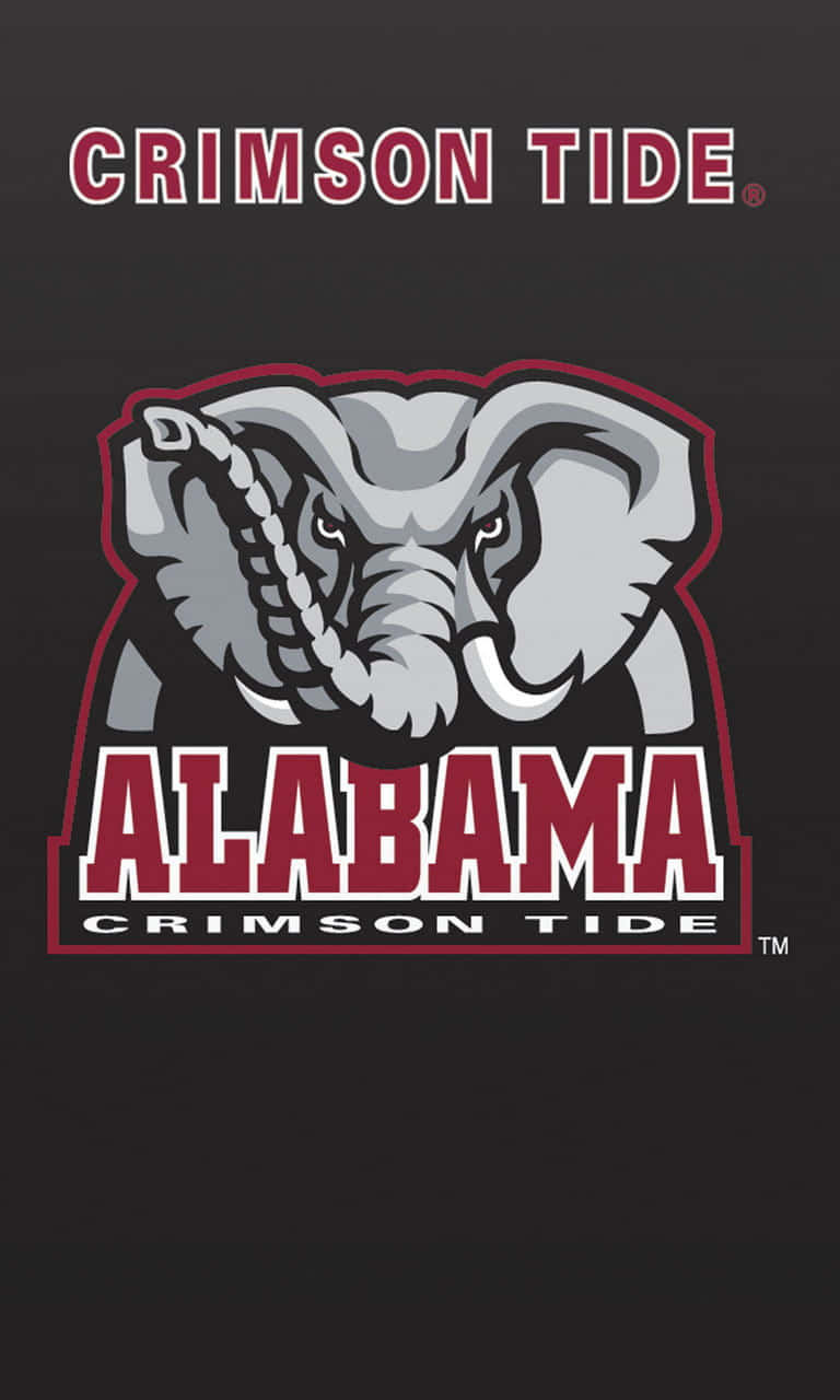 Alabama Football Logo, crimson tide, gray elephant, HD Phone Wallpaper