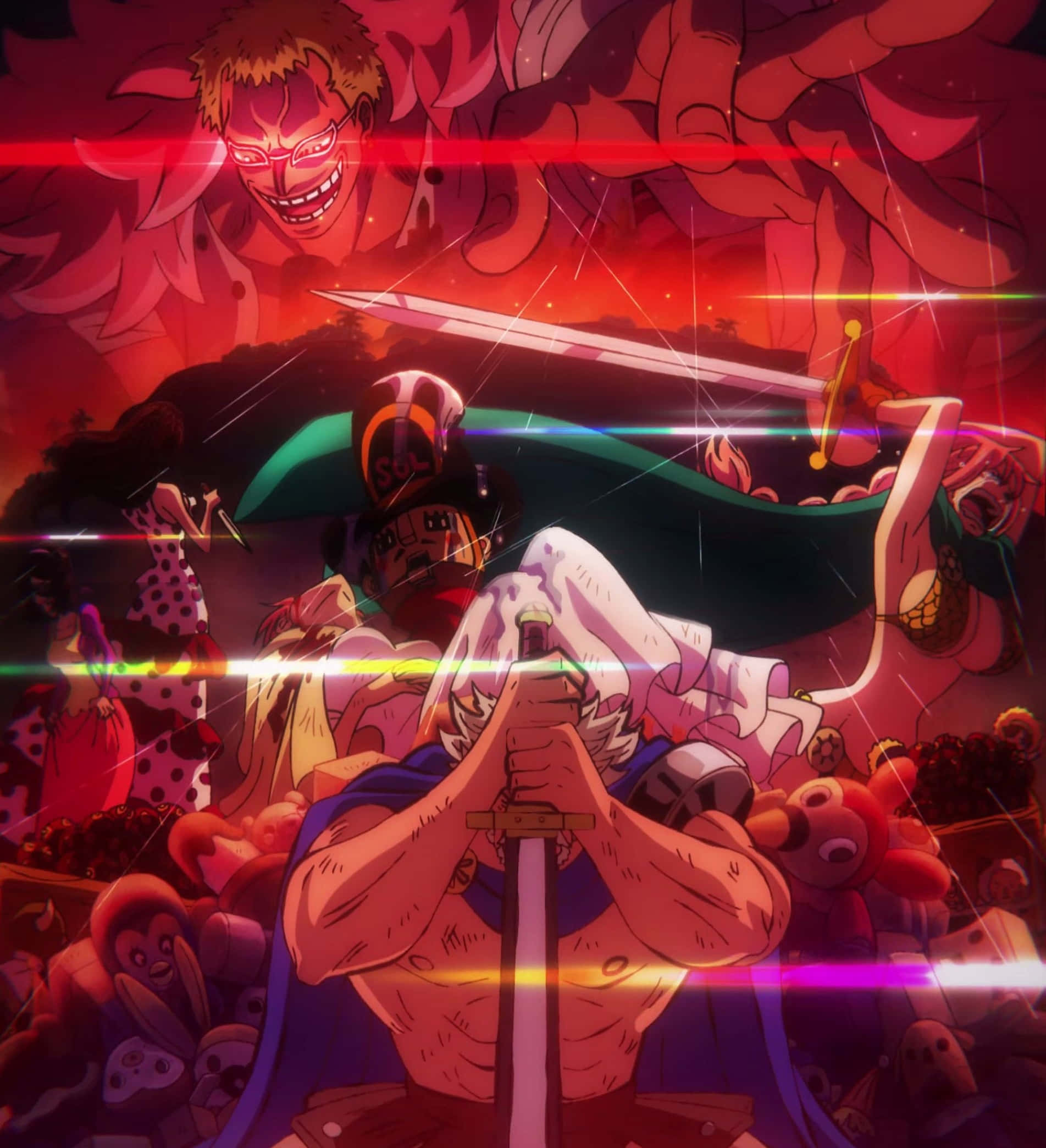 Alabasta, swordsman, fiery red sky, Full HD Phone Wallpaper