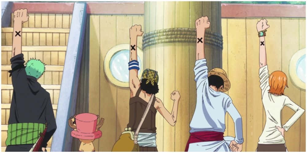 Alabasta, anime pirates, X marks on arms, SD Desktop Wallpaper