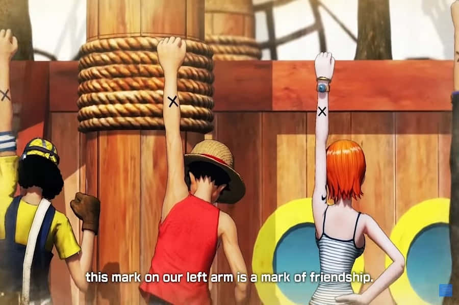Alabasta, X marks on their left arms, wooden ship railings, SD Desktop Wallpaper