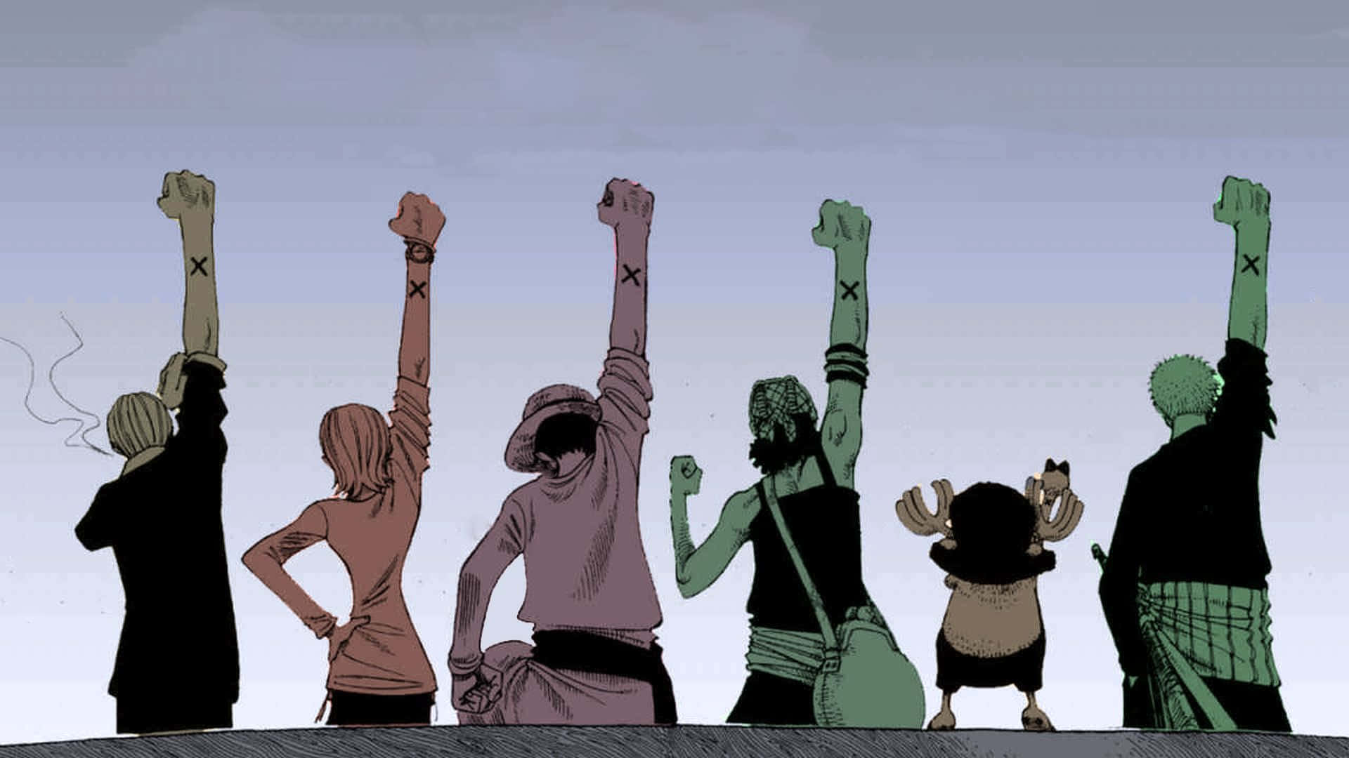 Alabasta, anime characters, muted sky, Full HD Desktop Wallpaper