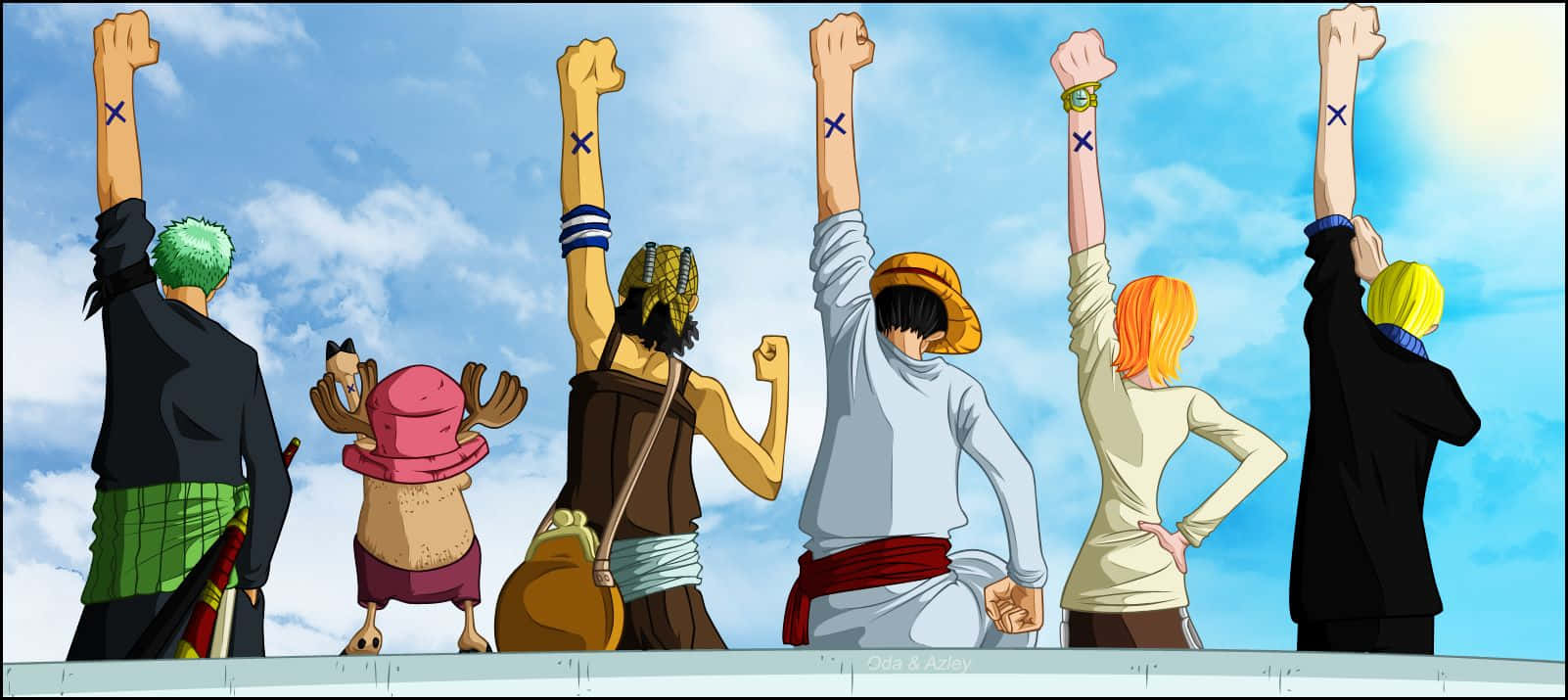 Alabasta, anime characters, bright blue sky, HD Desktop Wallpaper