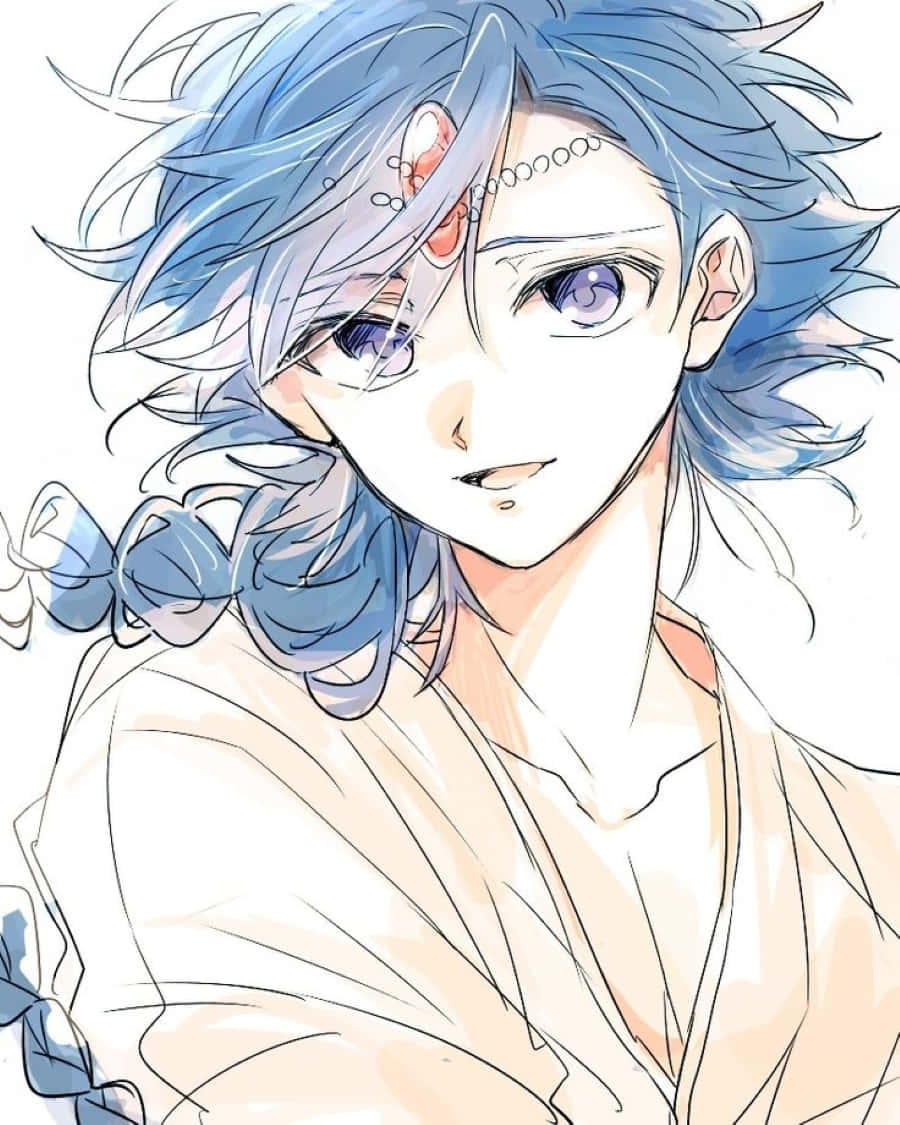 Aladdin, magic kingdom, spiky blue hair, SD Phone Wallpaper