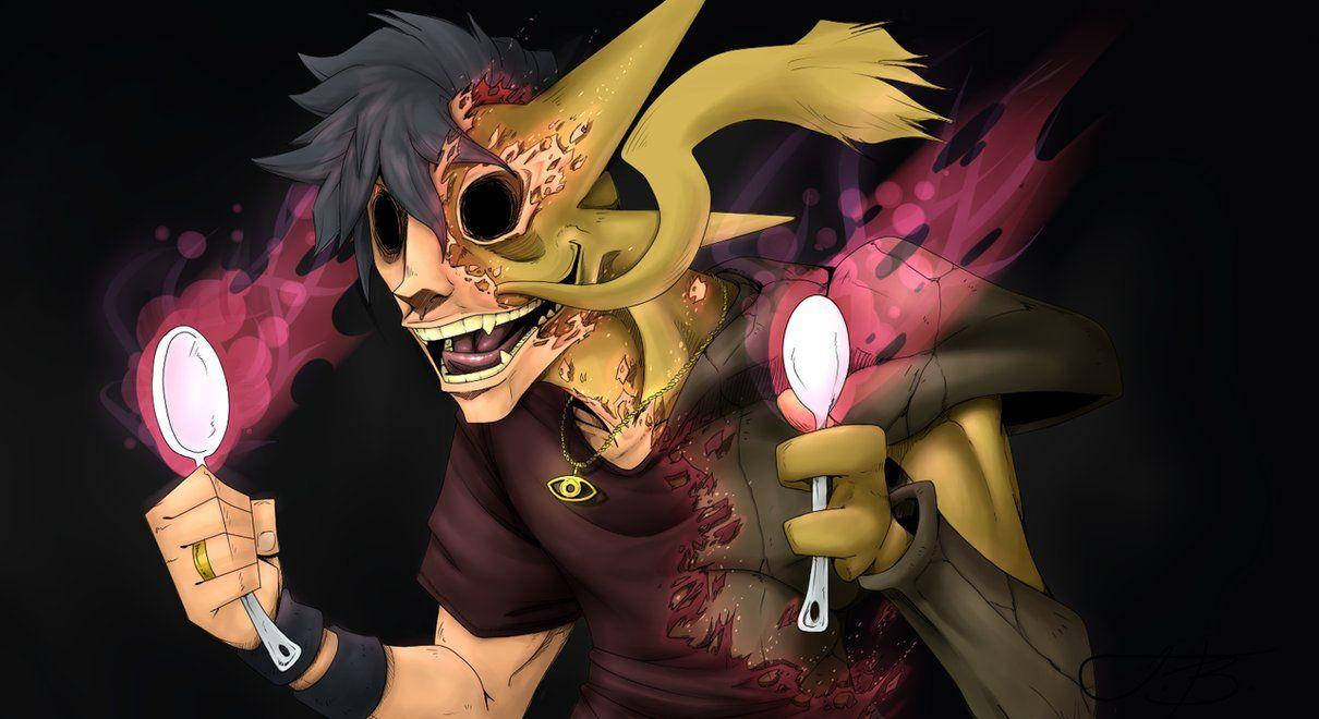 Alakazam, emo man cosplay, golden fish head, SD Desktop Wallpaper