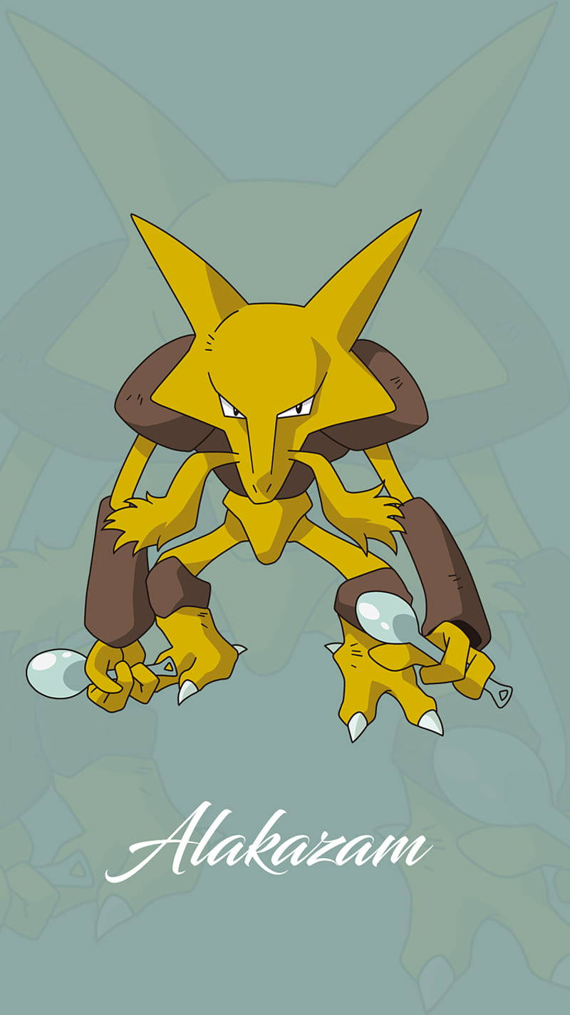 Alakazam, yellow, brown arms, HD Phone Wallpaper