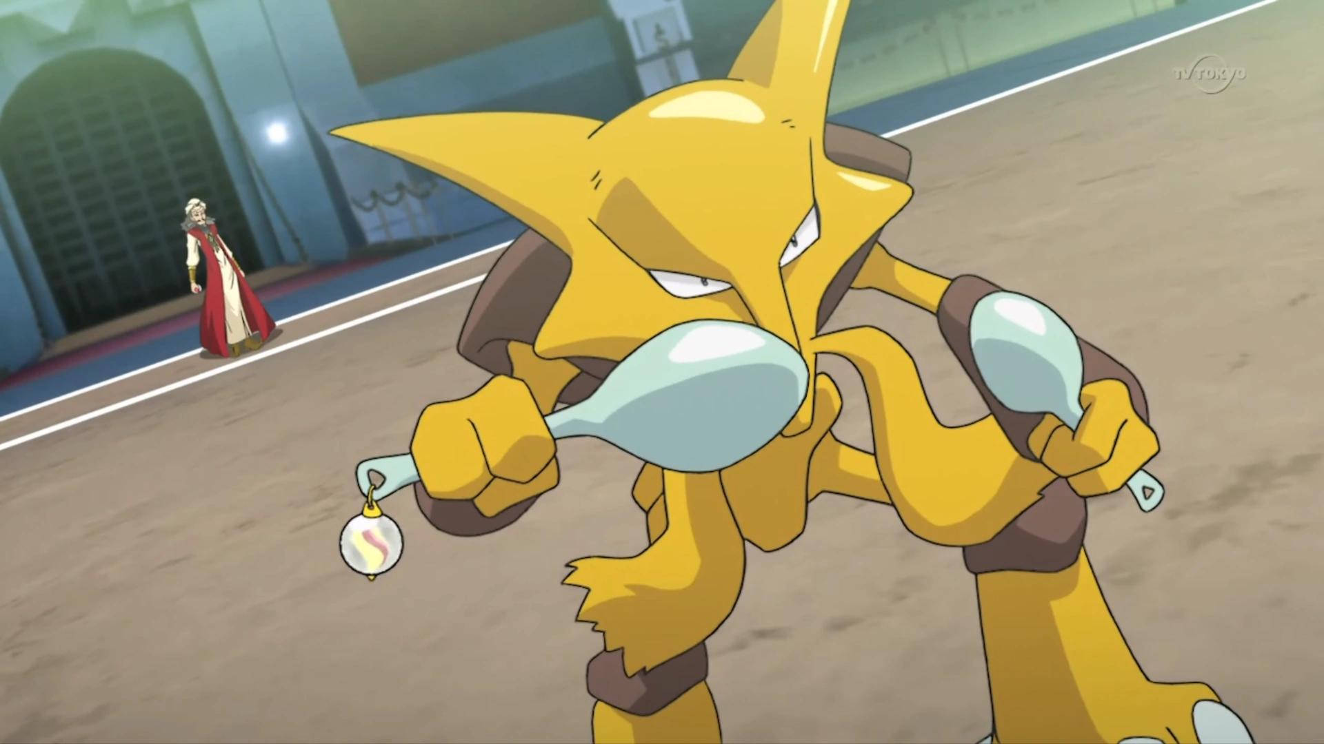 Alakazam, anime, yellow, Full HD Desktop Wallpaper