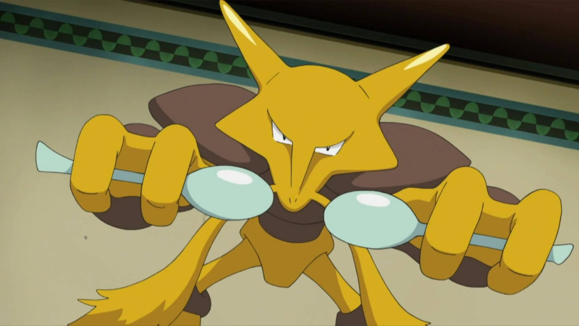 Alakazam, anime, yellow, Full HD Desktop Wallpaper