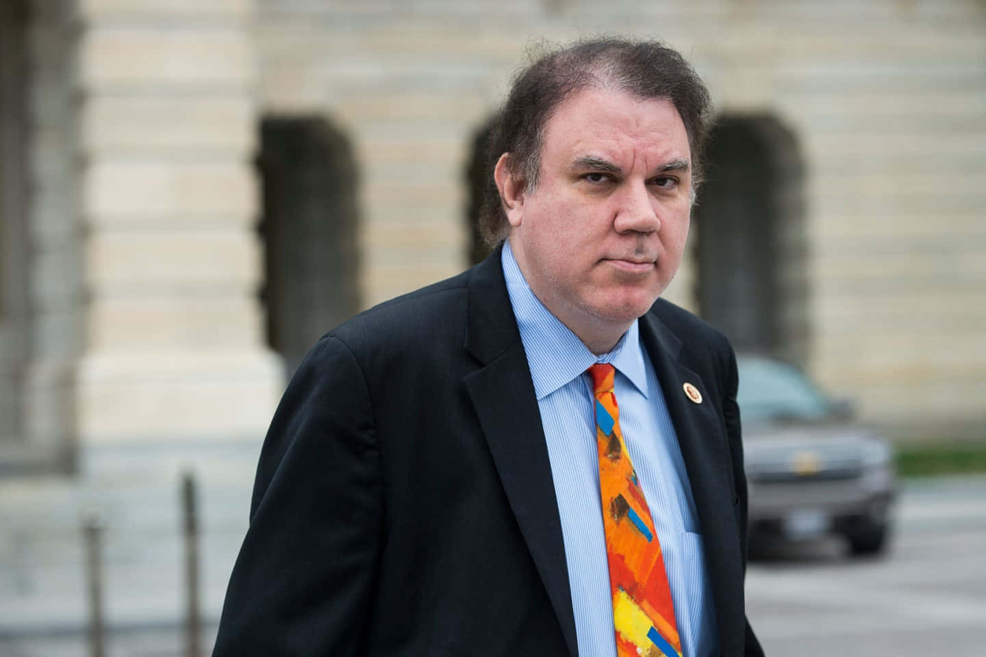 Alan Grayson, dark suit, vibrant orange tie, HD Desktop Wallpaper