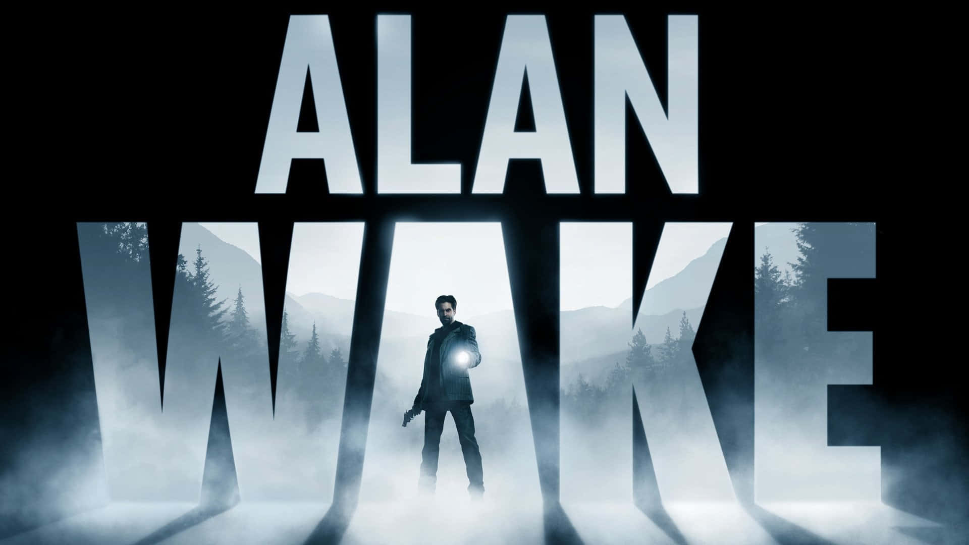 Alan Wake, flashlight, misty forest, Full HD Desktop Wallpaper