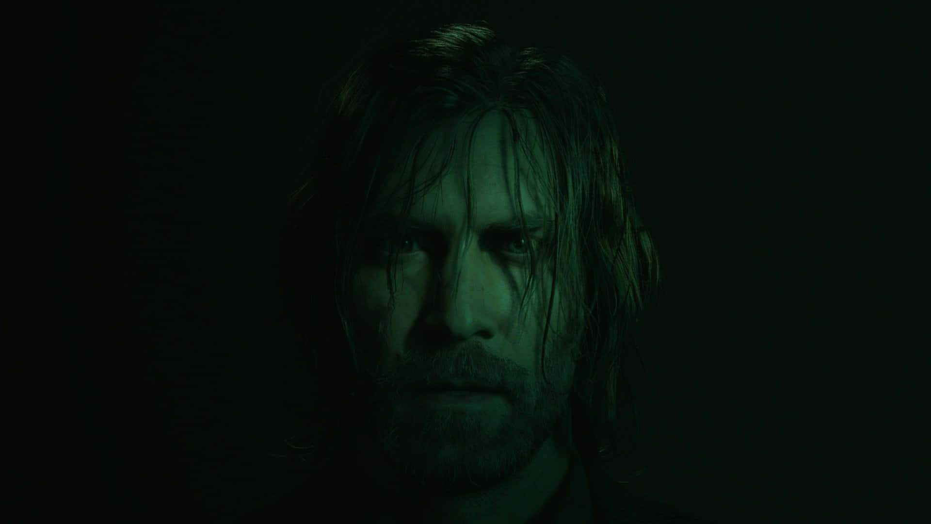 Alan Wake 2, mysterious character, wet hair, Full HD Desktop Wallpaper