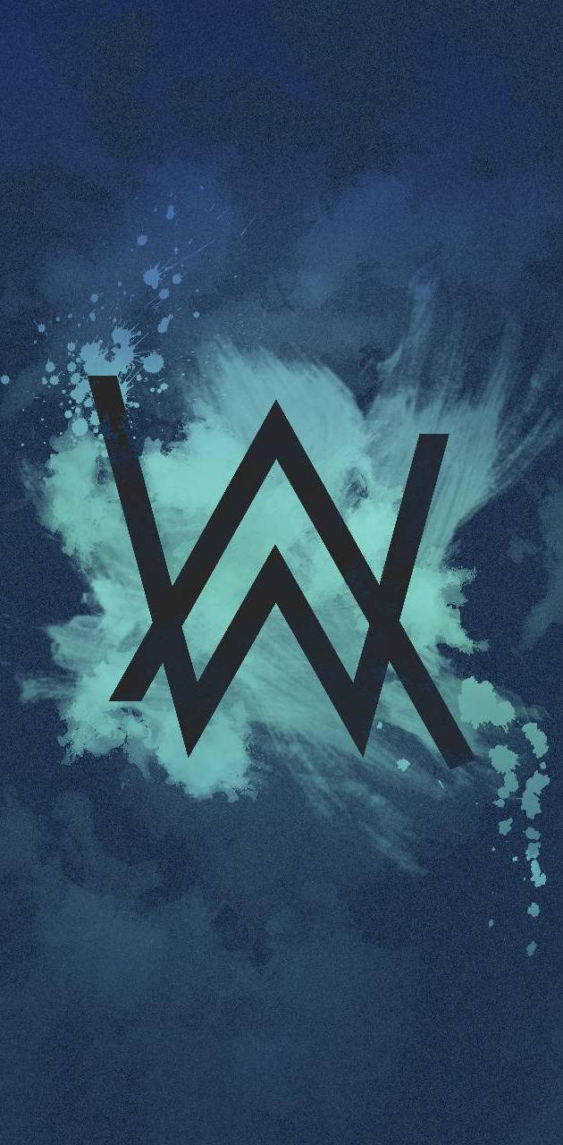 Alan Walker Logo, black, indigo, HD Phone Wallpaper