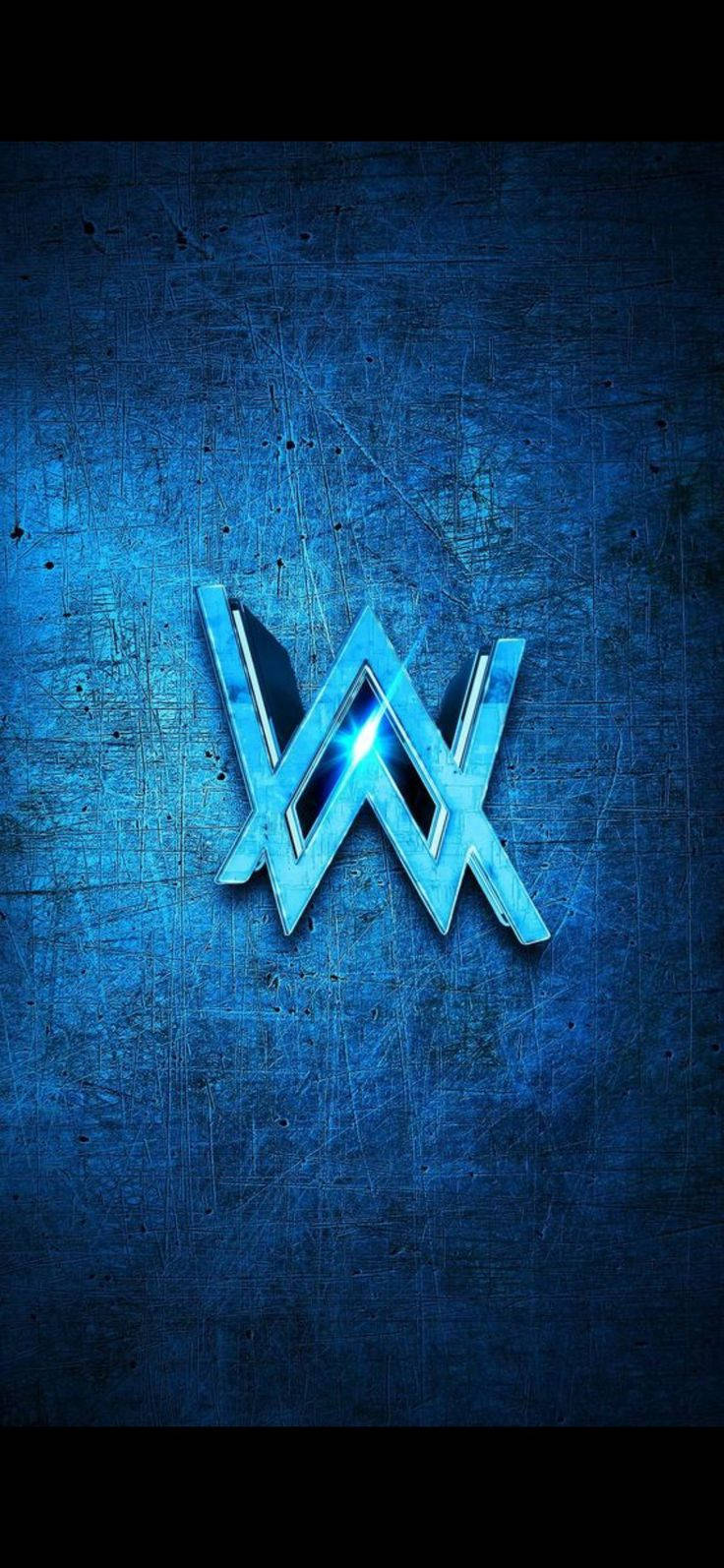 Alan Walker Logo, blue, turquoise, HD Phone Wallpaper
