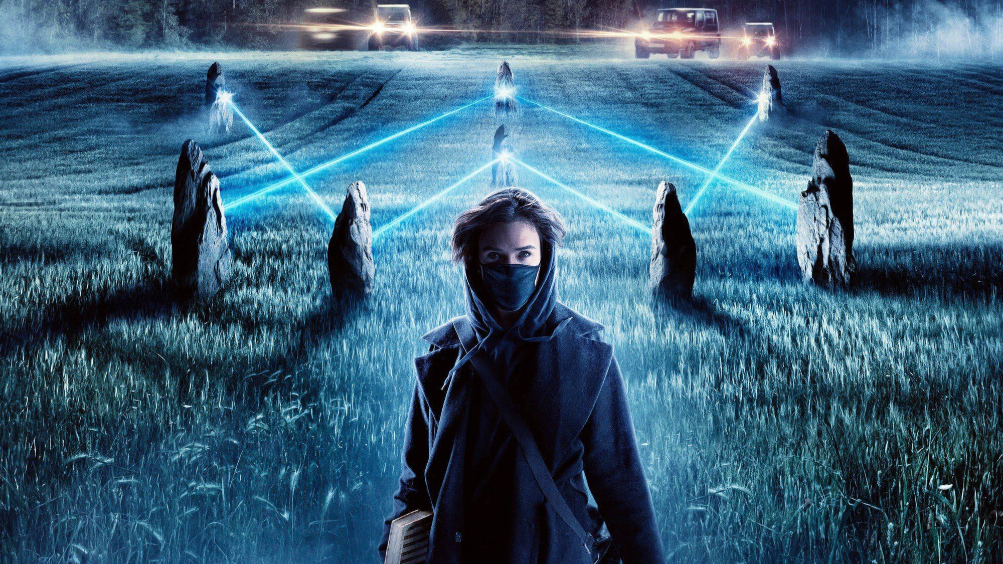 Alan Walker, blue lights, glowing blue lasers, Full HD Desktop Wallpaper