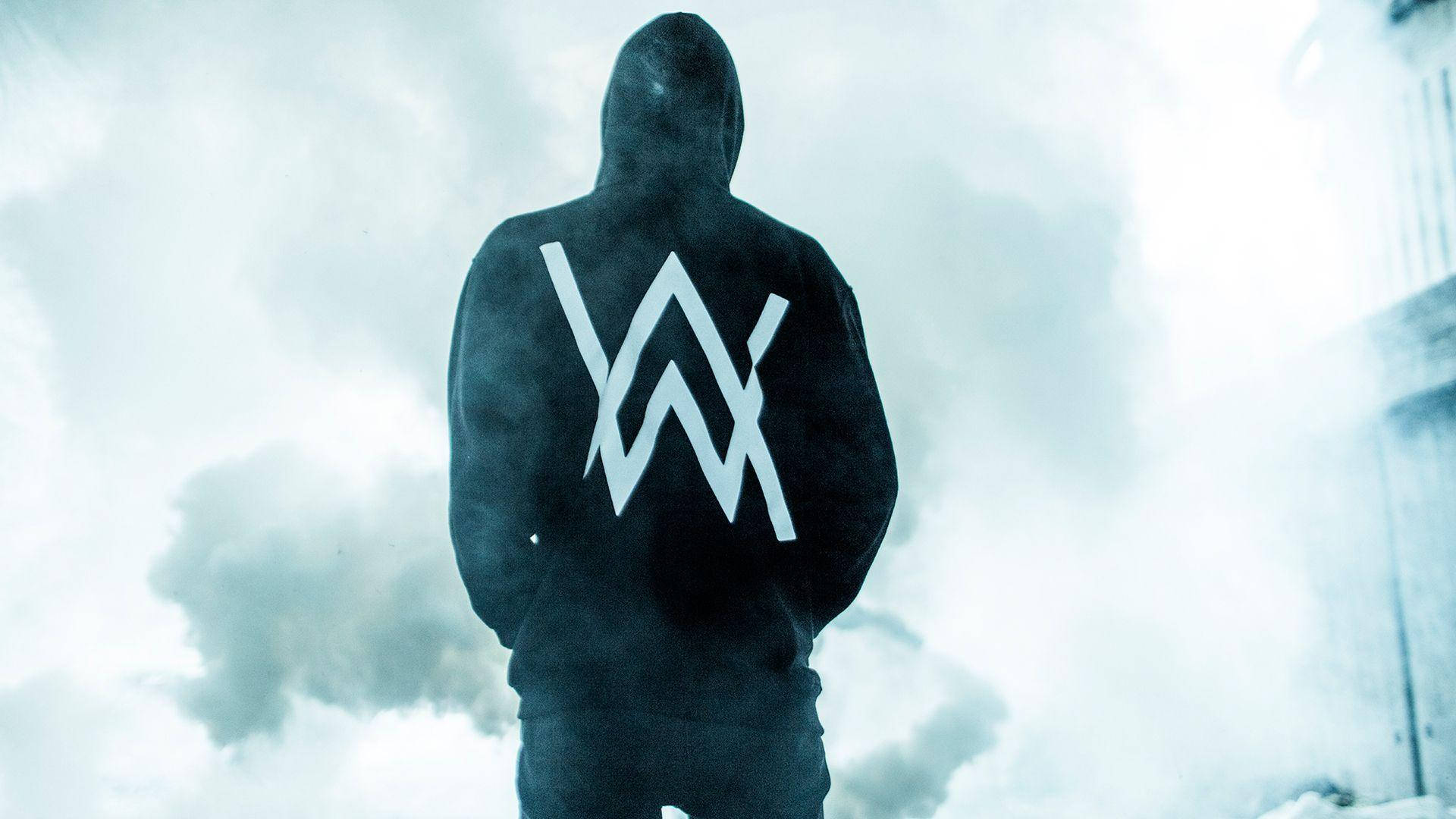 Alan Walker, black hoodie, white 'AW' logo, Full HD Desktop Wallpaper