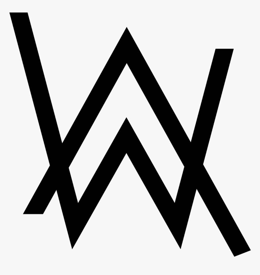 Alan Walker, black zigzag lines, abstract geometric symbol, SD Phone Wallpaper