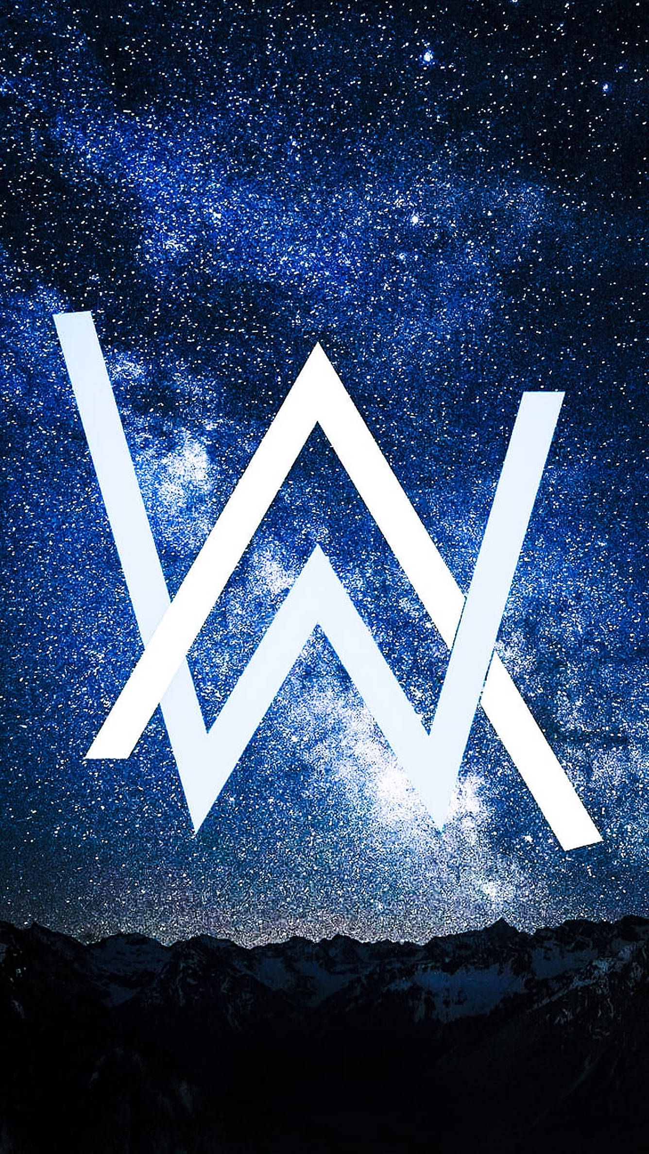 Alan Walker, emblem, starry sky, Full HD Phone Wallpaper