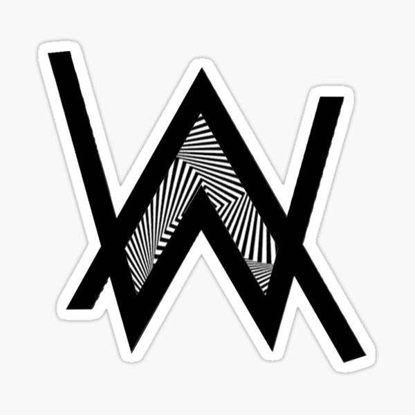 Alan Walker, white and black, logo, SD Desktop Wallpaper