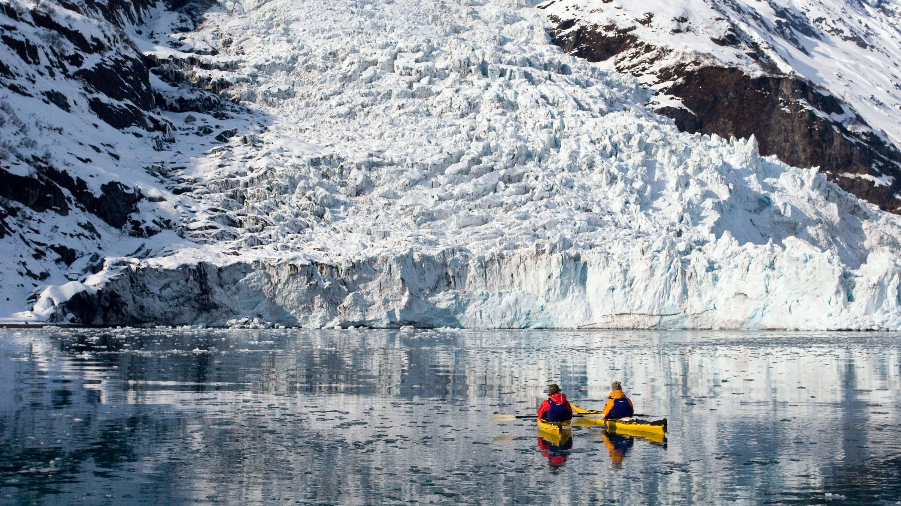 Alaska, glacier, icy waters, 2K Desktop Wallpaper