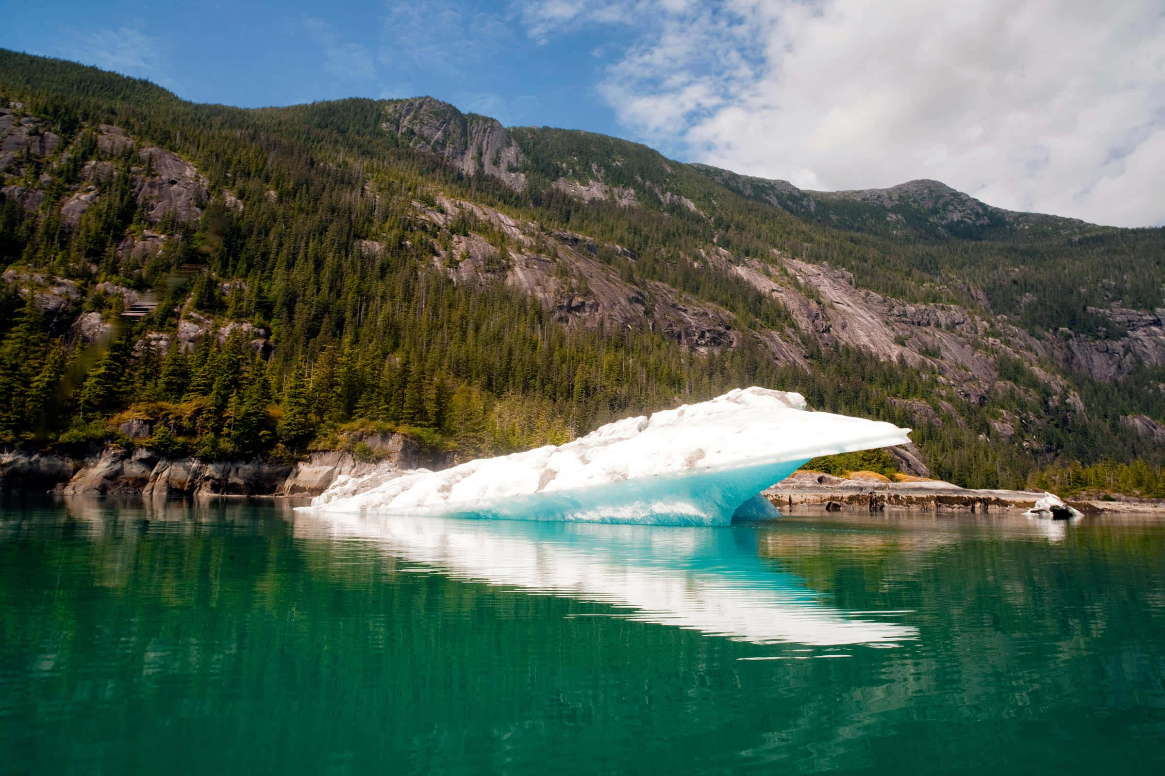 Alaska, iceberg, turquoise water, Full HD Desktop Wallpaper