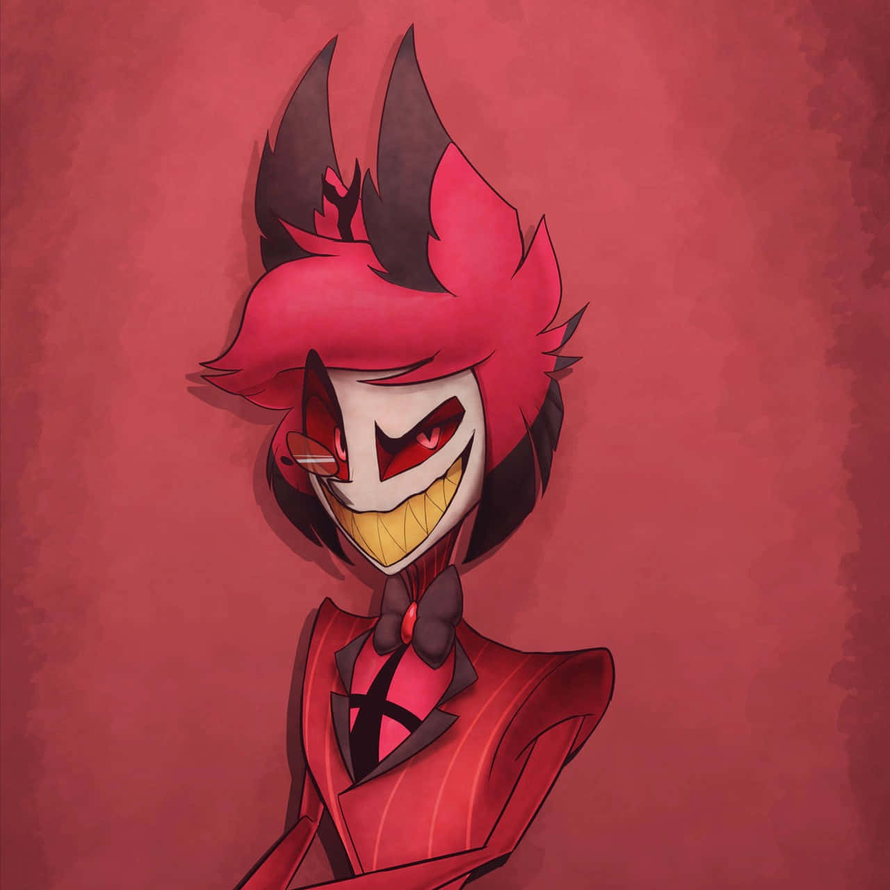 Alastor, Hazbin Hotel, red suit, HD Desktop Wallpaper