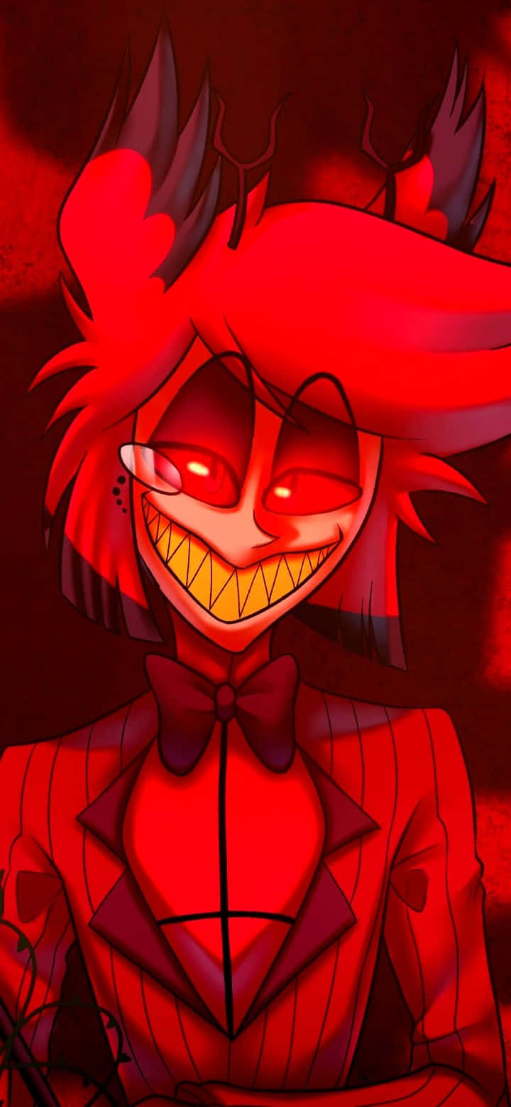 Alastor, Hazbin Hotel, spiky red hair, HD Phone Wallpaper