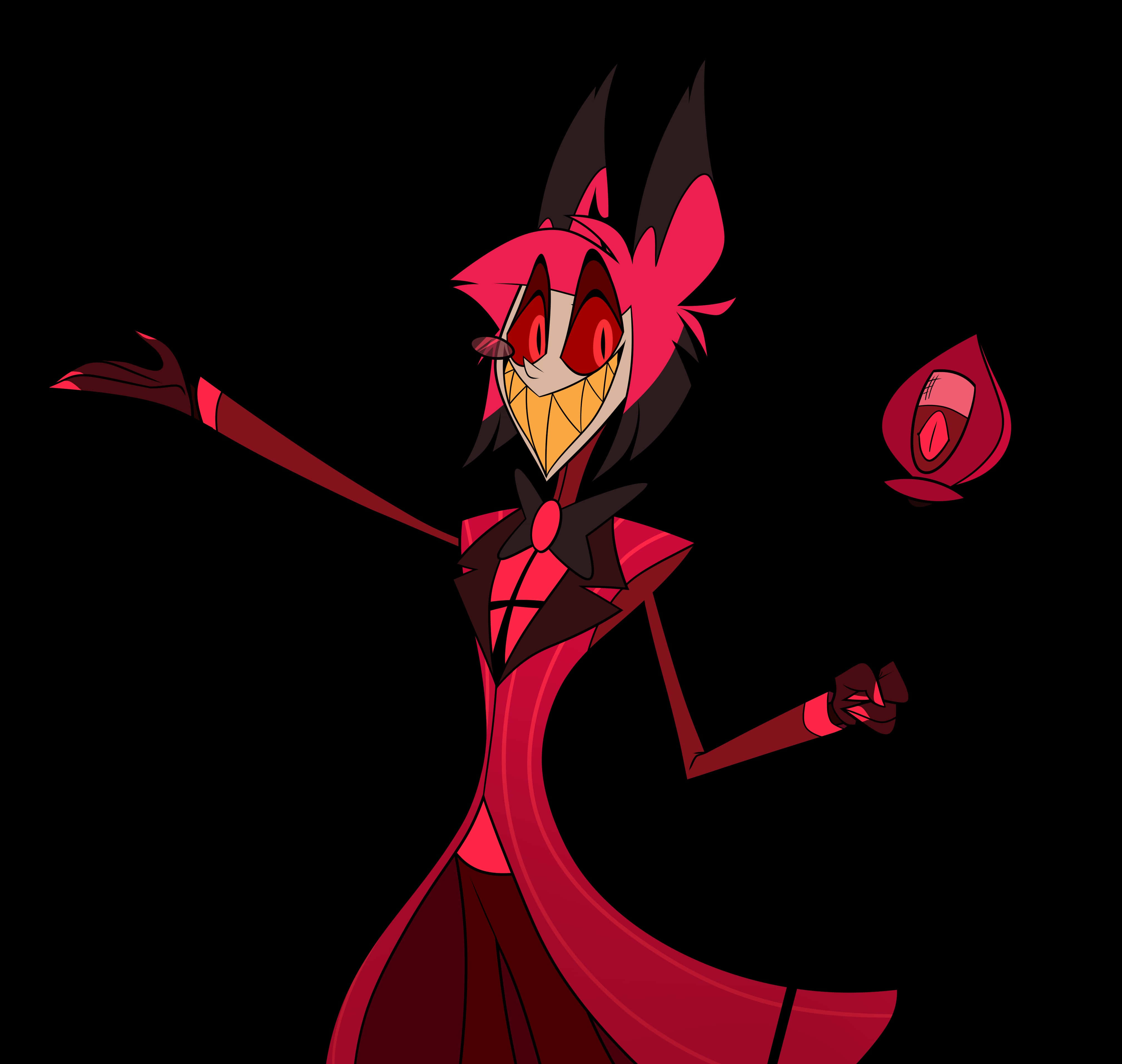 Alastor, Hazbin Hotel, red-haired, 4K Desktop Wallpaper
