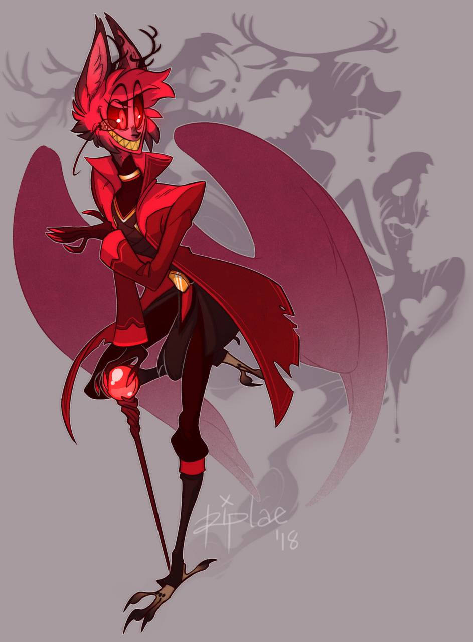 Alastor, Hazbin Hotel, bat wings, HD Phone Wallpaper