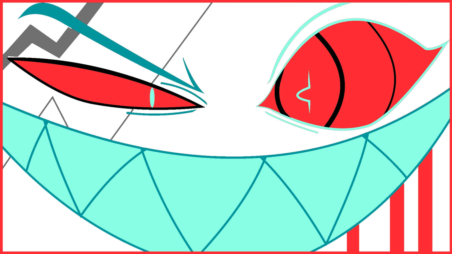 Alastor, Hazbin Hotel, red eye, Full HD Desktop Wallpaper