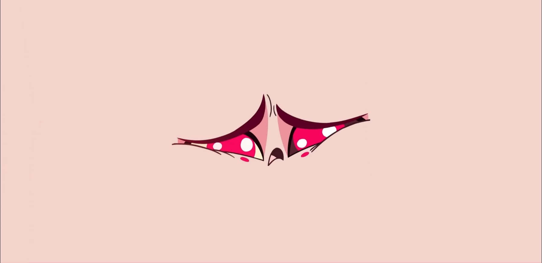 Hazbin Hotel, bat wing symbol, pink, HD Desktop Wallpaper