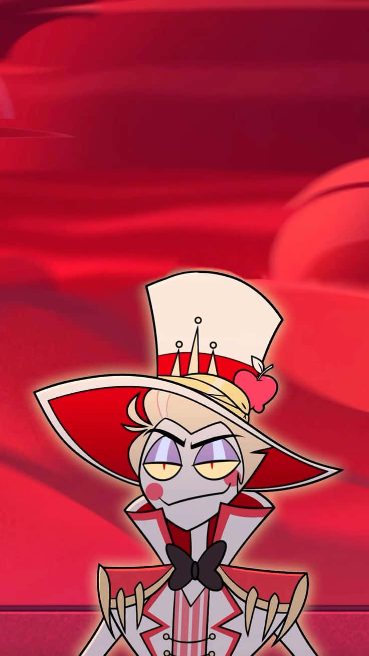 Alastor, Hazbin Hotel, red and white top hat, HD Phone Wallpaper