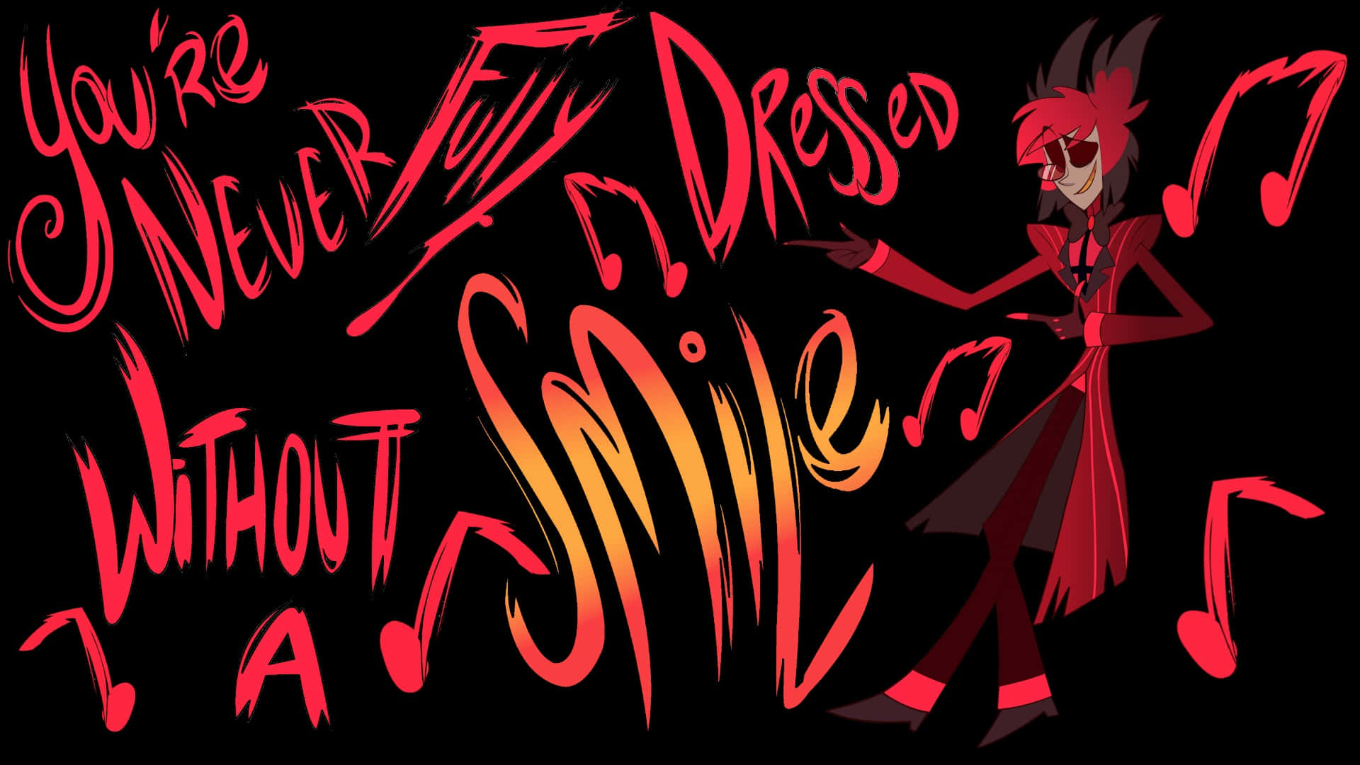 Alastor, red-haired anime character, long coat, Full HD Desktop Wallpaper