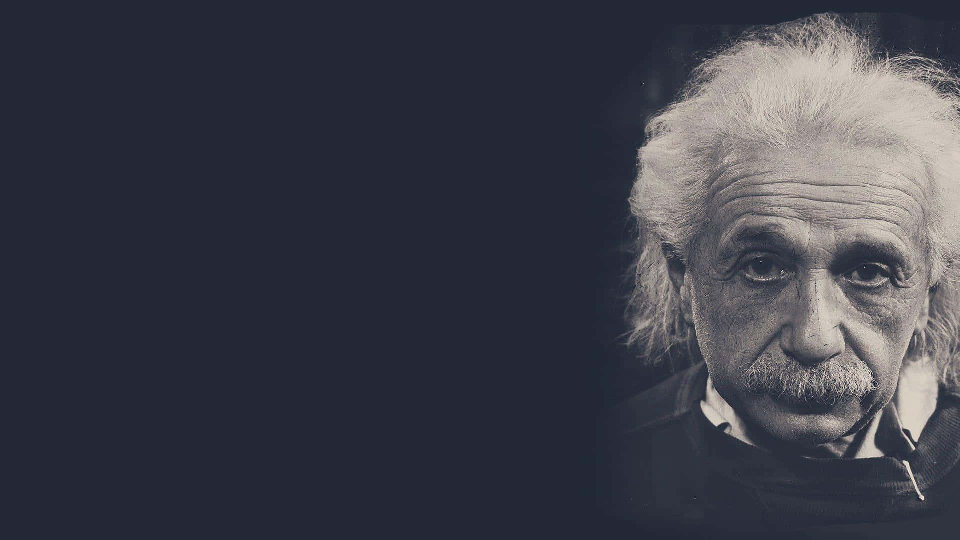 Albert Einstein, wild white hair, mustache, Full HD Desktop Wallpaper