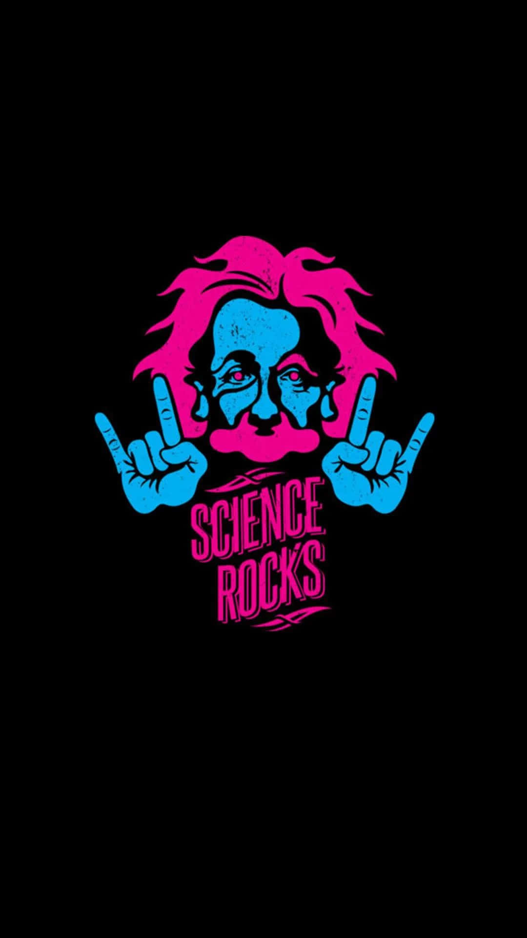 Einstein, blue face, pink hair, Full HD Phone Wallpaper