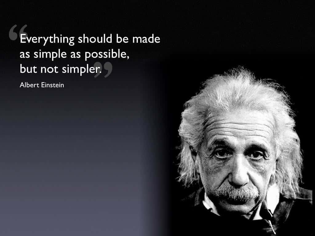 Albert Einstein, black and white portrait, quote overlay, SD Desktop Wallpaper
