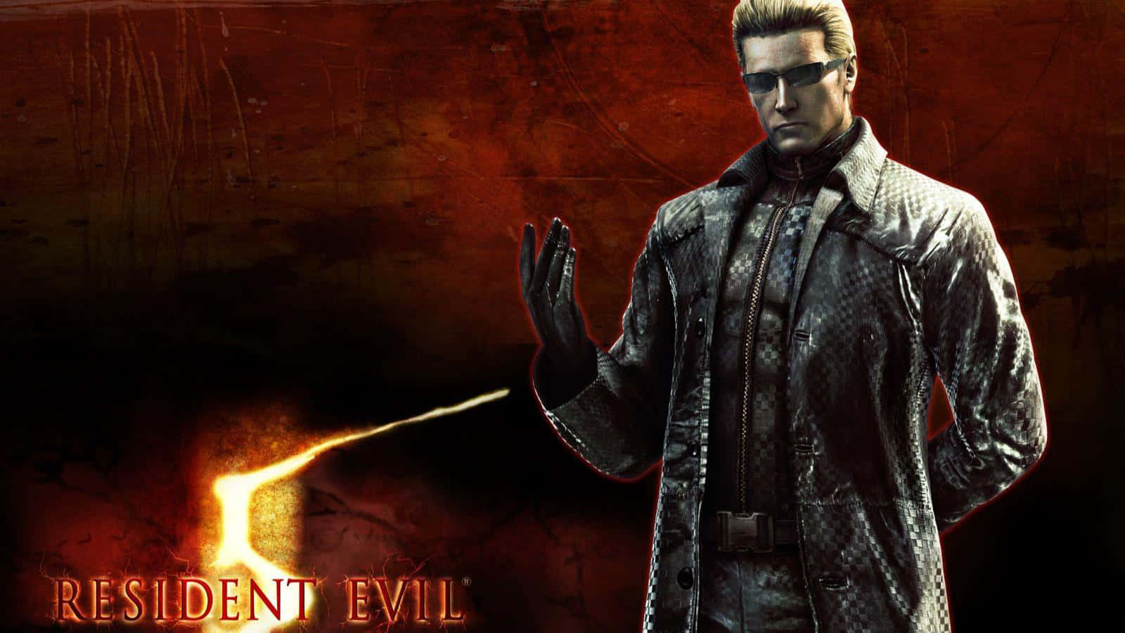 Albert Wesker, patterned trench coat, sunglasses, HD Desktop Wallpaper