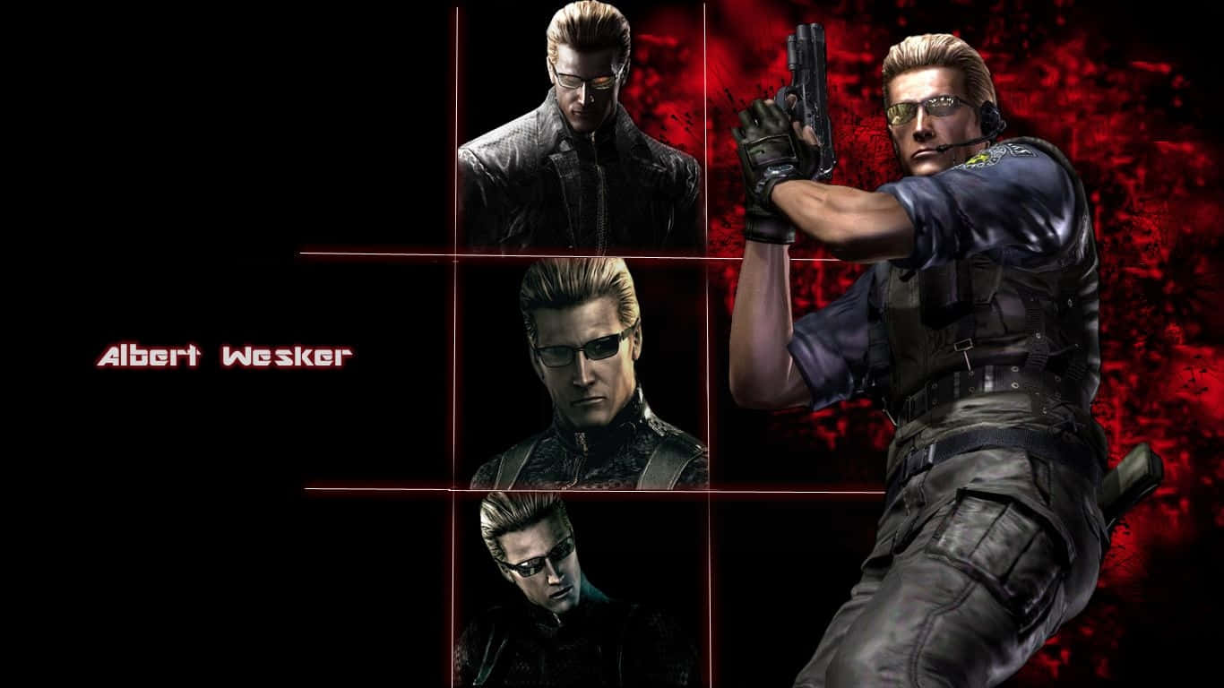 Albert Wesker, tactical gear, pistol, HD Desktop Wallpaper