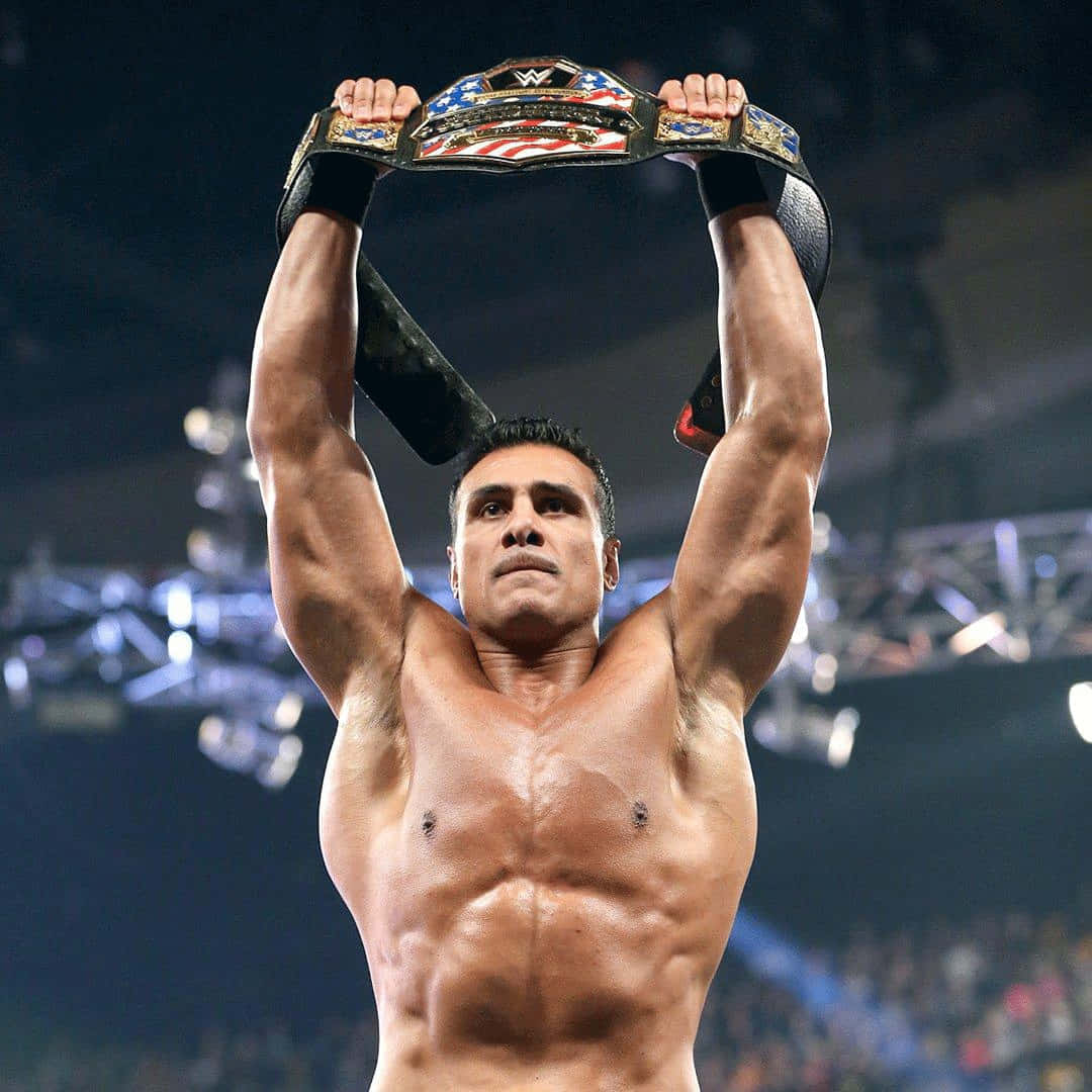 Alberto Del Rio, championship belt, arena lights, SD Desktop Wallpaper