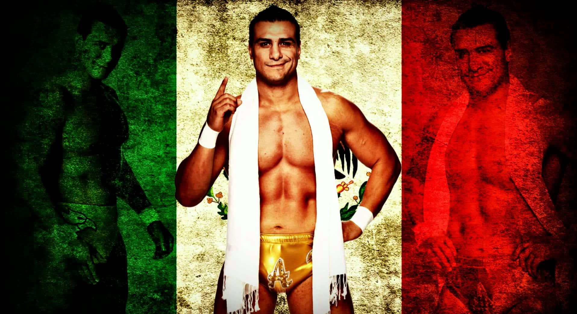 Alberto Del Rio, gold trunks, white towel, HD Desktop Wallpaper
