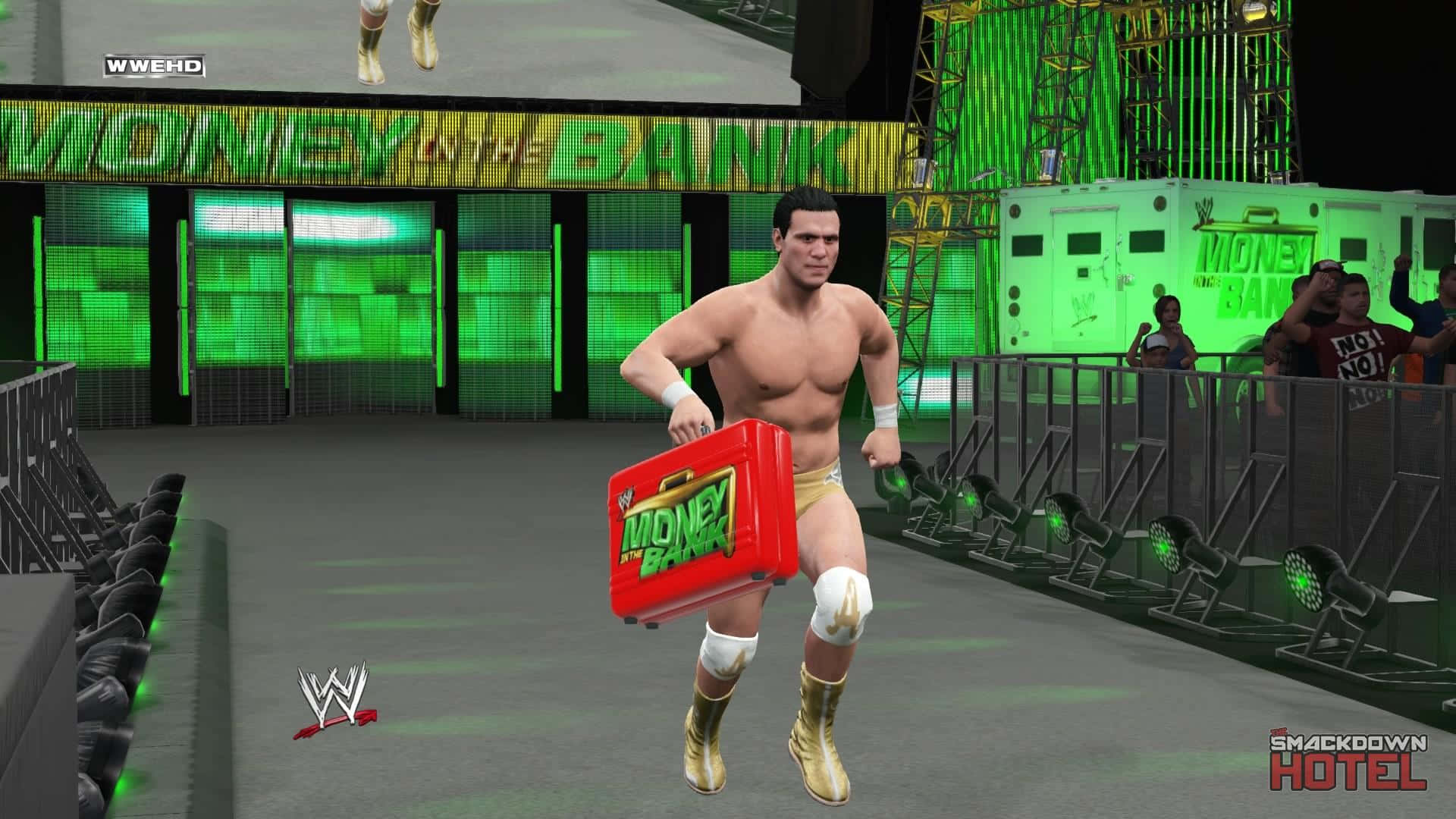 Alberto Del Rio, gold boots, red Money in the Bank briefcase, Full HD Desktop Wallpaper